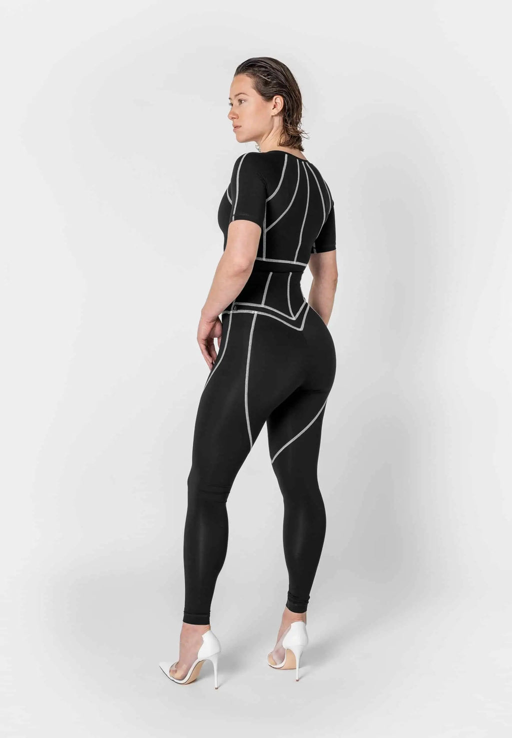 Contrast Stitch Short Sleeve Top