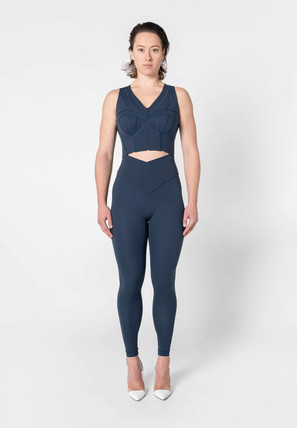 Corset Bustier Sports Bra High Impact