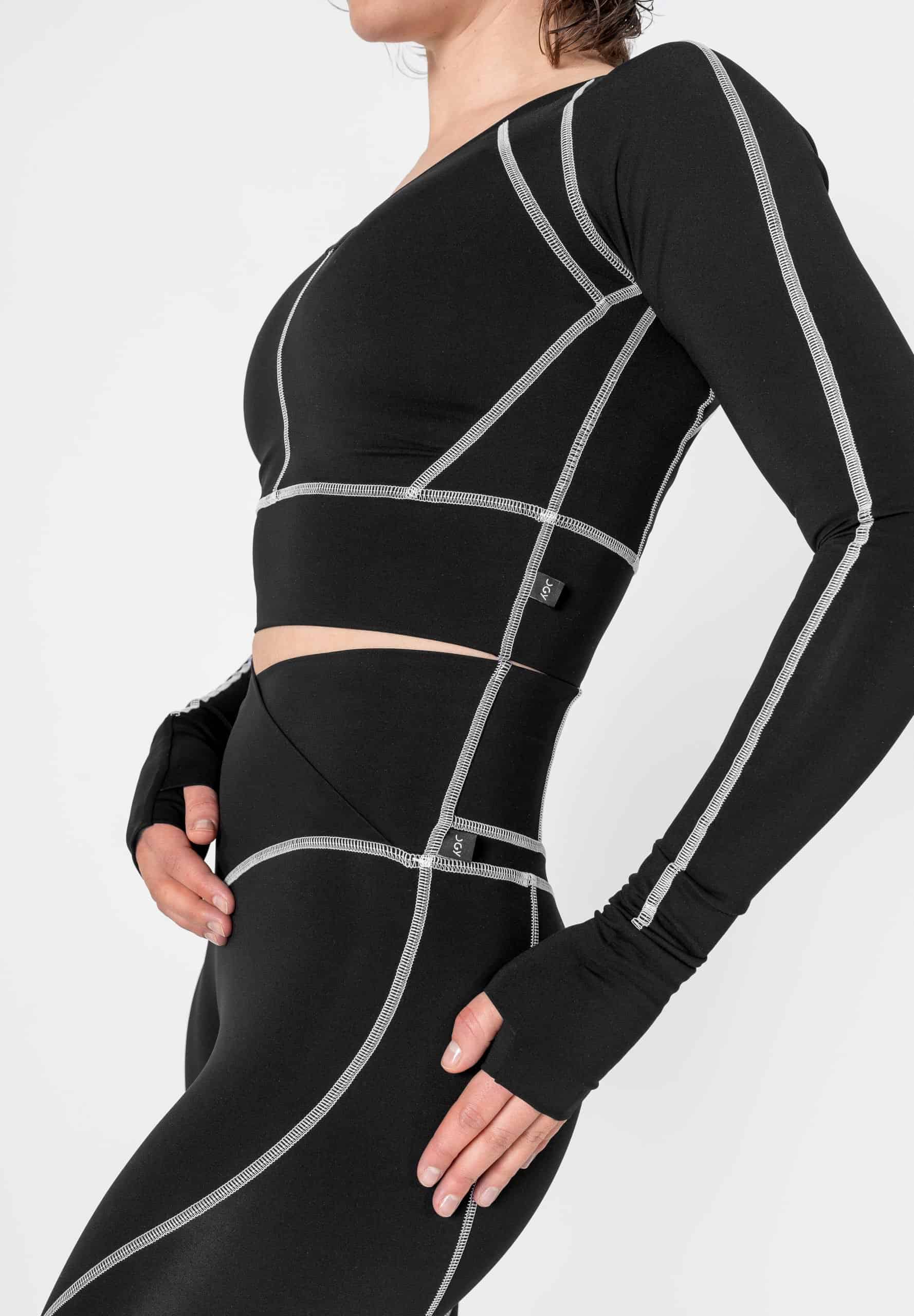 Contrast Stitch Long Sleeve Top