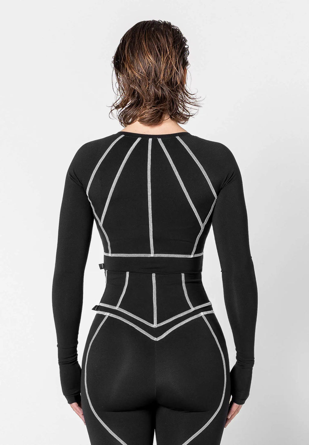 Contrast Stitch Long Sleeve Top