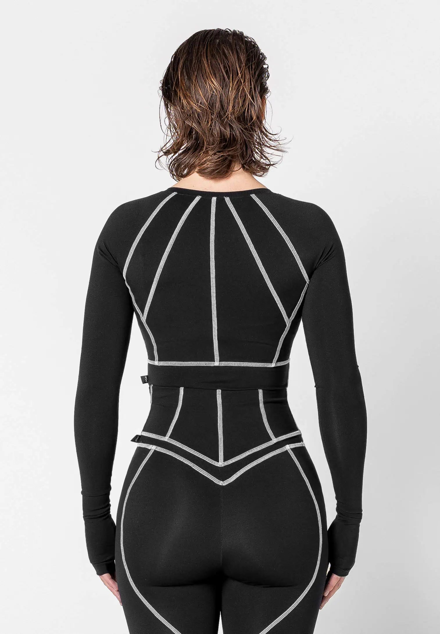 Contrast Stitch Long Sleeve Top
