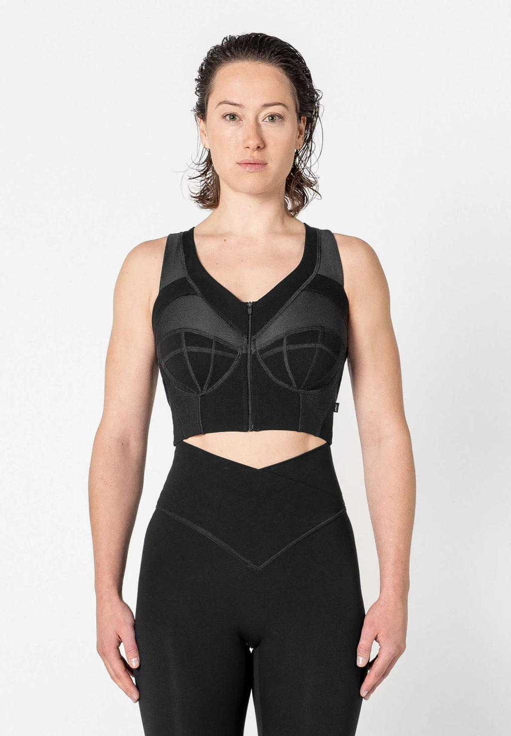 Corset Bustier Sports Bra Mesh