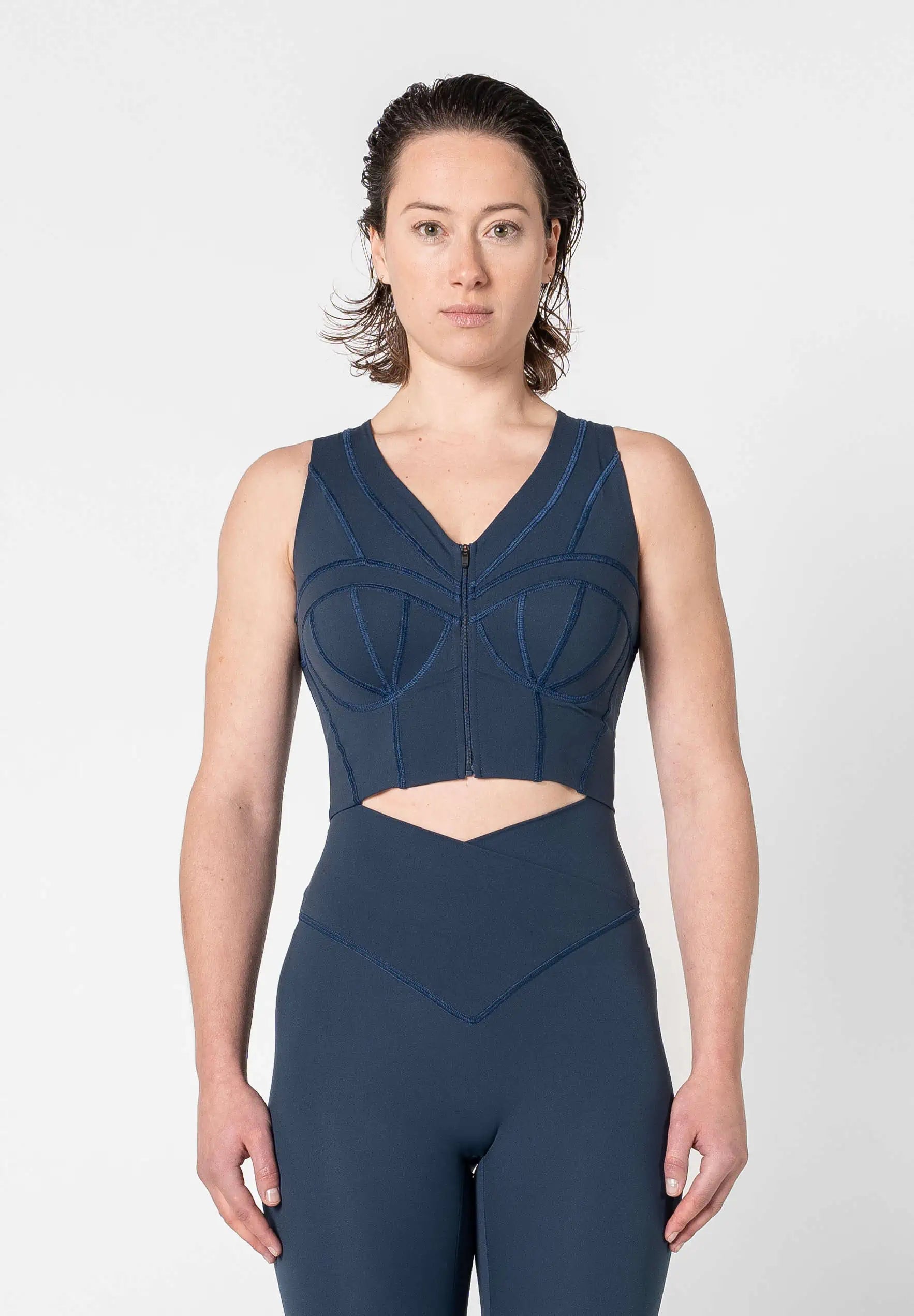 Corset Bustier Sports Bra High Impact