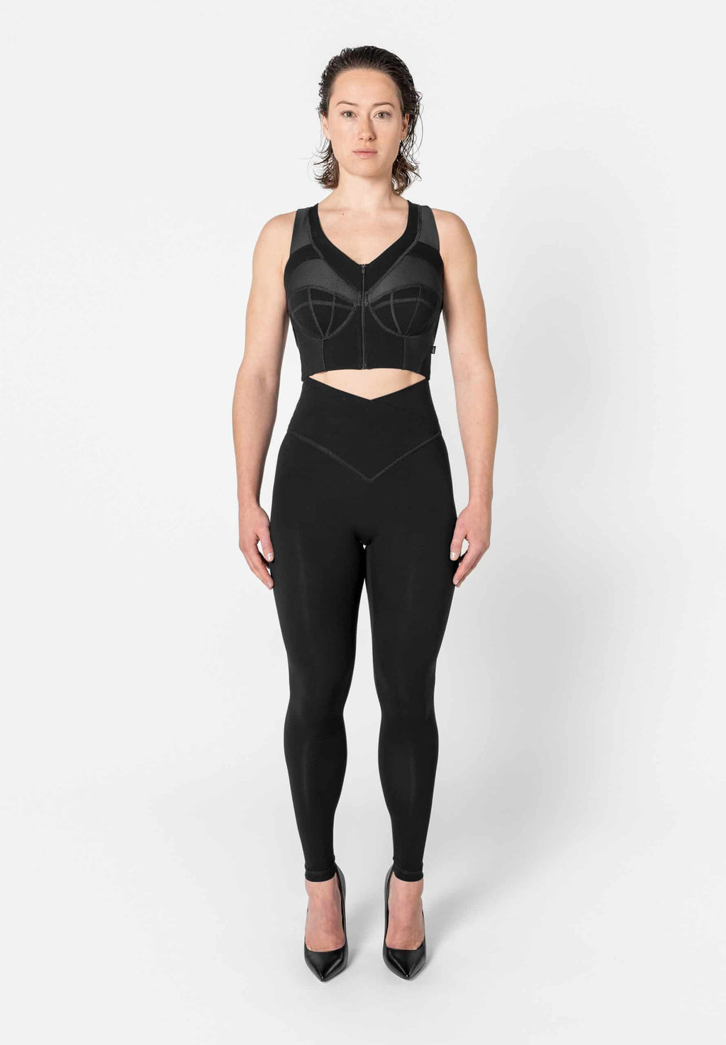 Corset Bustier Sports Bra Mesh