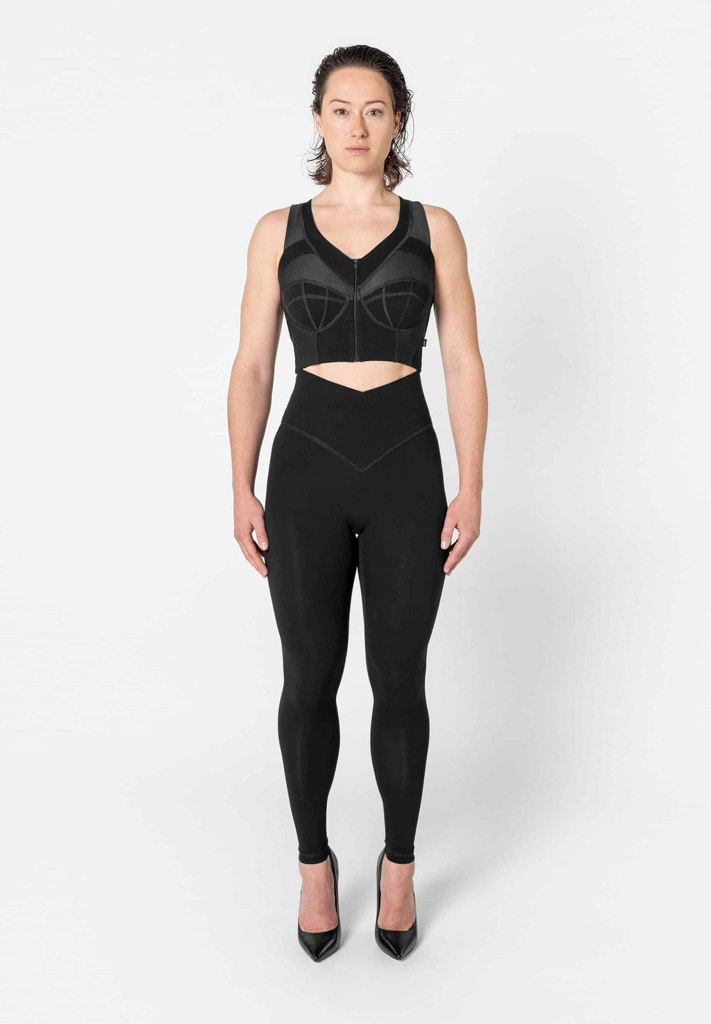 Corset Bustier Sports Bra Mesh