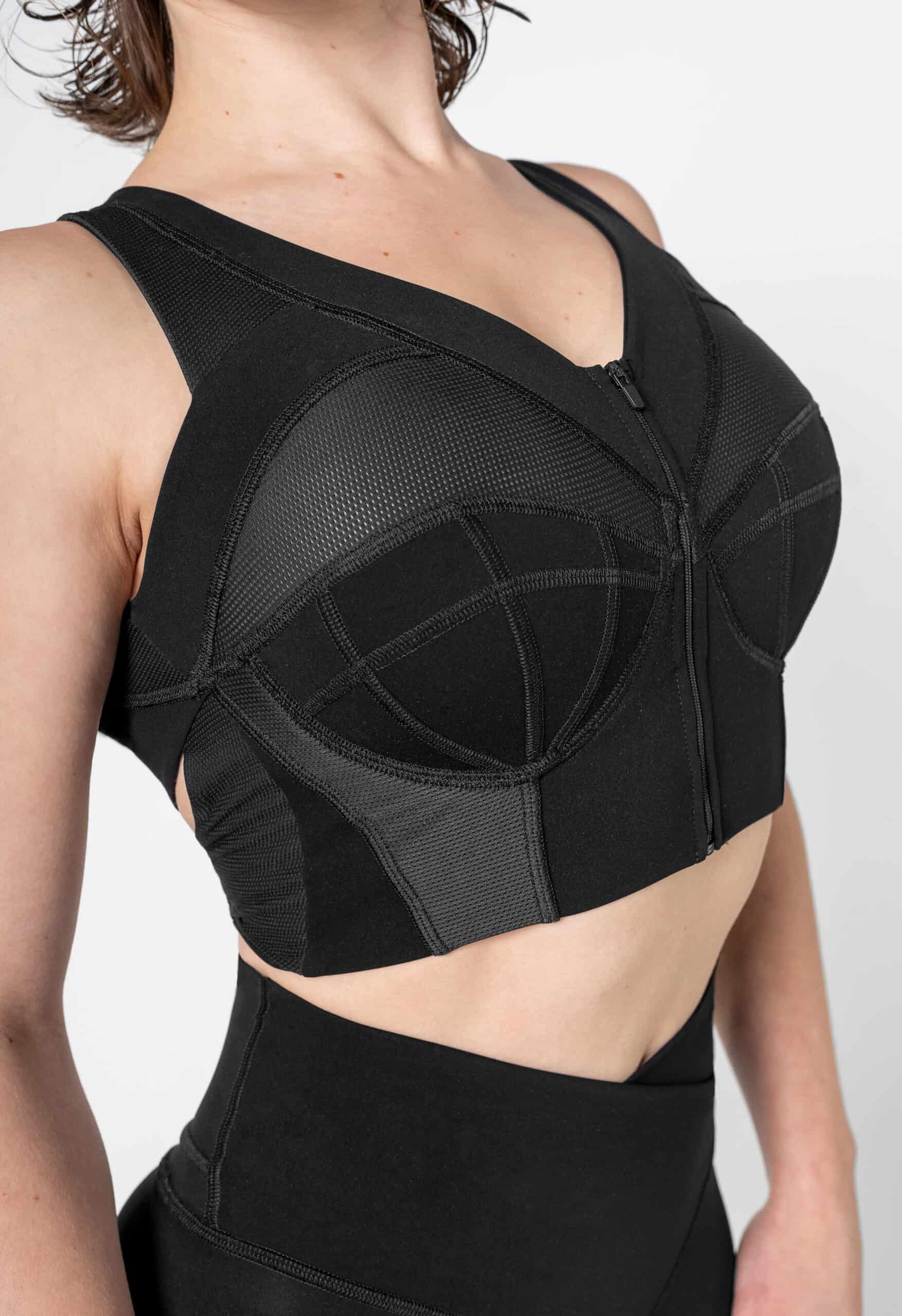 Corset Bustier Sports Bra Mesh